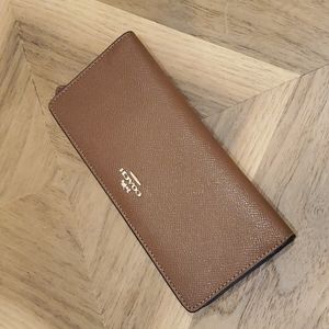 Coach Crossgrain leather Slim Wallet in Redwood - Beautiful